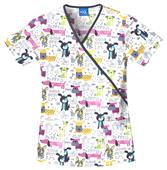 Scrub HQ Women's Here Boy! Mock Wrap Scrub Top