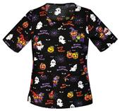 Cherokee Women's Ghouling Around Scrub Top