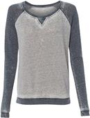 J America Ladies Contrast Zen Crew Sweatshirt J America Ladies Contrast Zen Crew Sweatshirt
