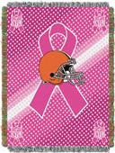 NFL Browns Breast Cancer Aware Tapestry Throw BCA