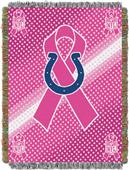 NFL Colts Breast Cancer Aware Tapestry Throw