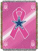 NFL Cowboys Breast Cancer Aware Tapestry Throw