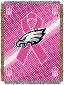 NFL Eagles Breast Cancer Aware Tapestry Throw