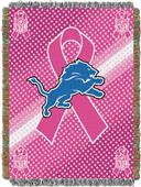 NFL Lions Breast Cancer Aware Tapestry Throw