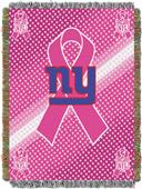 NFL NY Giants Breast Cancer Aware Tapestry Throw