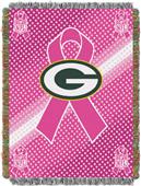 NFL Packers Breast Cancer Aware Tapestry Throw