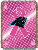 NFL Panthers Breast Cancer Aware Tapestry Throw