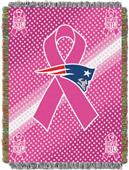 NFL Patriots Breast Cancer Aware Tapestry Throw