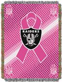 NFL Raiders Breast Cancer Aware Tapestry Throw
