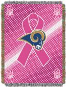 NFL Rams Breast Cancer Aware Tapestry Throw