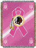 NFL Redskins Breast Cancer Aware Tapestry Throw