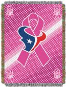 NFL Texans Breast Cancer Aware Tapestry Throw
