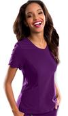 Smitten Womens Stardust Surplice Scrub Top