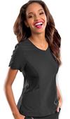 Smitten Womens Stardust Surplice Scrub Top