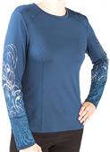 Smitten Womens Fresh Ink Long Tee Scrub Top