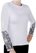 Smitten Womens Fresh Ink Long Tee Scrub Top