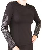 Smitten Womens Fresh Ink Long Tee Scrub Top