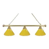 Holland Plain Yellow 3 Shade Billiard Light