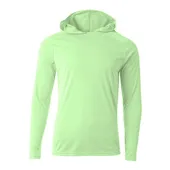 A4 Mens Cooling Performance Long Sleeve Hood Tee