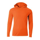 A4 Mens Cooling Performance Long Sleeve Hood Tee