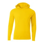 A4 Mens Cooling Performance Long Sleeve Hood Tee