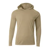 A4 Mens Cooling Performance Long Sleeve Hood Tee