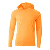 A4 Mens Cooling Performance Long Sleeve Hood Tee