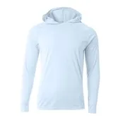 A4 Mens Cooling Performance Long Sleeve Hood Tee