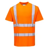 Portwest Mens Hi-Vis Cotton Comfort SS Tee S170