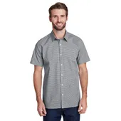 Artisan Collection By Reprime Mens Microcheck Gingham Short-Sleeve Cotton Shirt RP221