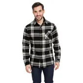 Burnside Woven Plaid Flannel With Biased Pocket B8212