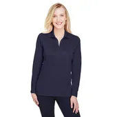 Devon & Jones CrownLux Performance Ladies' Plaited Long Sleeve Polo DG20LW