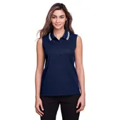 Devon & Jones Ladies' CrownLux Performance Plaited Tipped Sleeveless Polo DG20SW