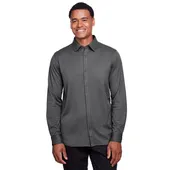 Devon & Jones Men's CrownLux Performance Plaited Button-Down Shirt DG20Z