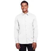 Devon & Jones Men's CrownLux Performance Plaited Button-Down Shirt DG20Z