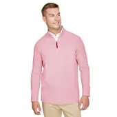 Devon & Jones CrownLux Performance Men's Clubhouse Micro-Stripe Quarter-Zip DG480