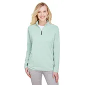 Devon & Jones CrownLux Performance Ladies' Clubhouse Micro-Stripe Quarter-Zip DG480W