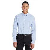 Devon & Jones CrownLux Performance Men's Micro Windowpane Shirt DG540