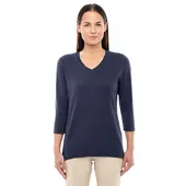 Devon & Jones Ladies' Perfect Fit Bracelet-Length V-Neck Top DP184W