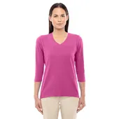 Devon & Jones Ladies' Perfect Fit Bracelet-Length V-Neck Top DP184W