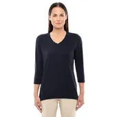 Devon & Jones Ladies' Perfect Fit Bracelet-Length V-Neck Top DP184W