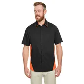 Harriton Men's Flash IL Colorblock Short Sleeve Shirt M586