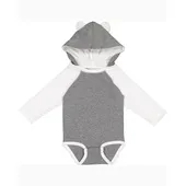 Rabbit Skins Infant Long Sleeve Fine Jersey Bodysuit With Ears 4418