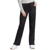 Cherokee Workwear Women Mid Rise Straight Leg Drawstring Pant WW235ABP - 28 1/2" Inseam