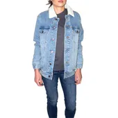 Threadfast Apparel Unisex Sherpa-Lined Denim Jacket 372J