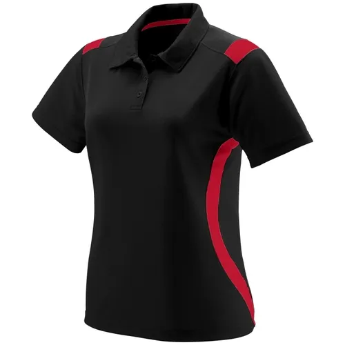 Womens 2-Color, 4-Button Polo Shirt (WS -Silver,Red,Orange,Sky), (WM -Silver)