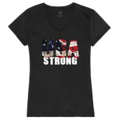 Rapid Dominance Graphic V-Neck USA Strong 1 Shirt G03-U06