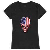 Rapid Dominance Graphic V-Neck Skull Flag Shirt GS2-801