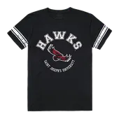 W Republic Men's Football Tee Shirt Saint Joseph's University Hawks 504-232