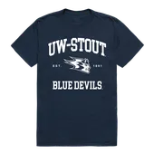 W Republic Seal Tee Shirt Wisconsin Stout Blue Devils 526-413